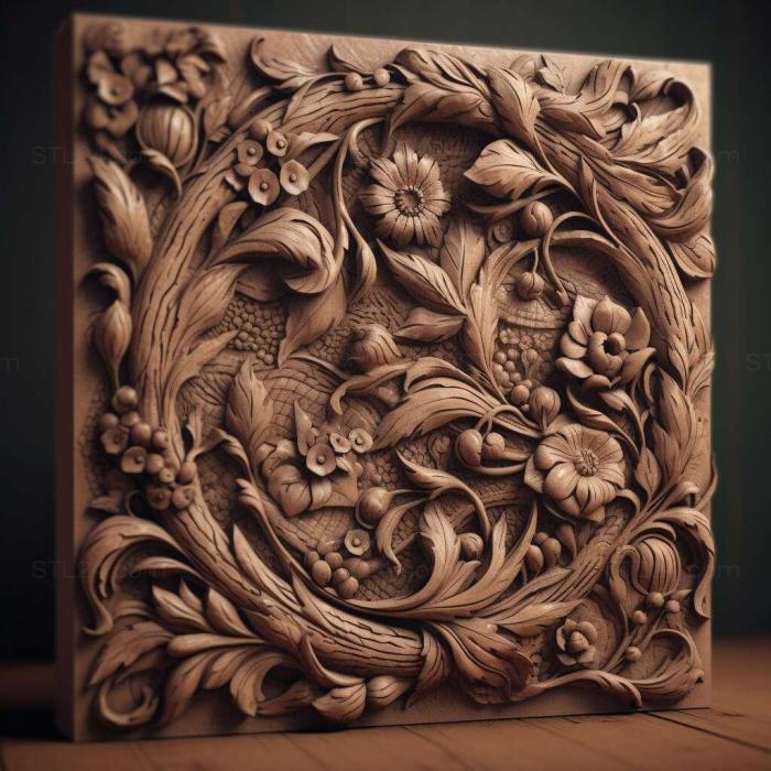 Patterns and decorations (stl page 1, PATTERN_1485) 3D models for cnc